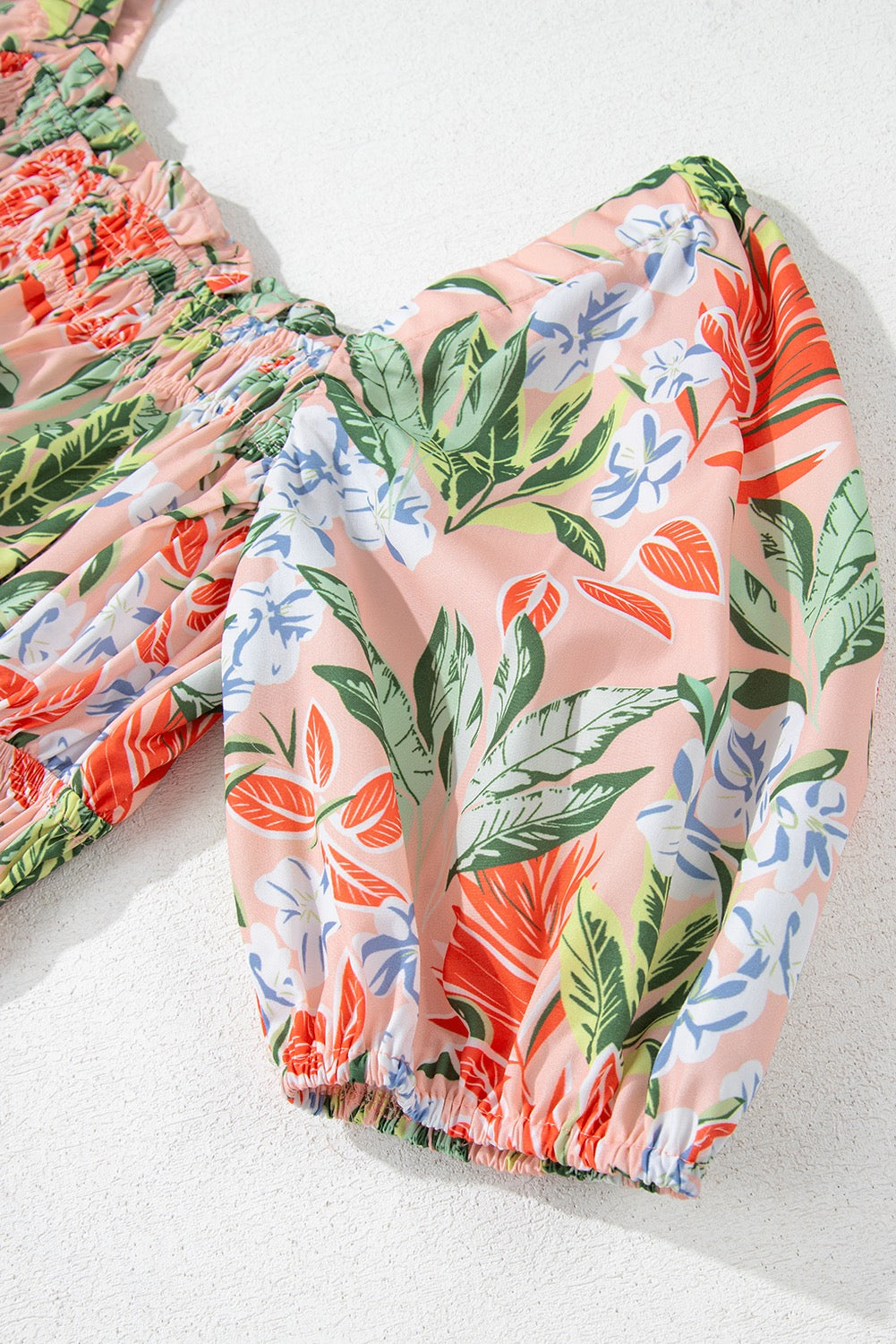 Floral Apricot Midi Dress