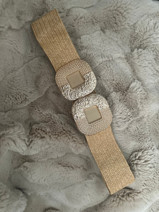 Beige and Gold Belt